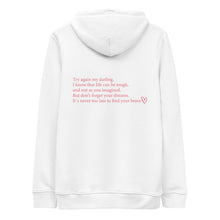Load image into Gallery viewer, Try again Brave Bird Club Unisex Eco Hoodie (white)
